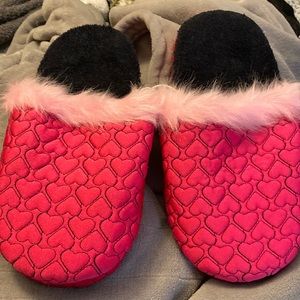 Super cute pink fuzzy slippers